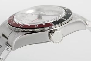 Montre mécanique de luxe de qualité supérieure, étanche, 41 mm, fabriquée par ZF, acier inoxydable 316L, mouvement ETA 2836, GMT, montre noire Bayy. - Product Image 4