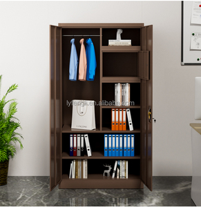 <b>Brown</b> Steel Industrial Hanging Lockable <b>Wardrobe</b> Cabinet with Large Capacity Storage and Steel Safe Locker - Product Image 3