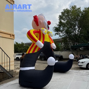 Ballon gonflable de clown de <span class=keywords><strong>cirque</strong></span> de 5 m de haut, mascotte de personnage de clown de <span class=keywords><strong>cirque</strong></span>, clown gonflable de parc carré - Product Image 5