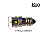Ampoules LED GEARUIS 12V E10 BA9S T4W T10 5 SMD 2525 130MA 200Lm 1.7W pour lampes de lecture, lampes torche Maglite