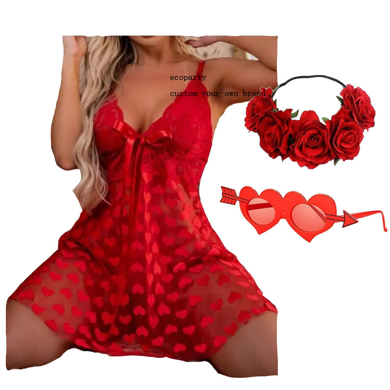 Thanksgiving Lingerie - Sexy Sheer Lace Body Chain Set