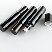 Flacon à bille en verre plaqué or jaune et argent de luxe 5ml/10ml avec diffuseur en acier traité UV pour sérum de soin de la peau
