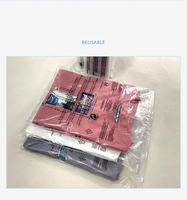 Sacs de rangement transparents en polyéthylène auto-scellants avec avertissement de suffocation pour vêtements, vente en gros directe usine