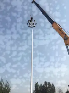 shuntai latest high mast light pole water proof 15m 18m 20m steel pole galvanidze steel column