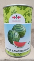 Pot en métal coloré avec étiquette en papier enveloppante, impression personnalisée, pour graines de pastèque et sangria sucrée
