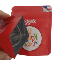 Sachet Doypack Personnalisé en Plastique Imprimé par Héliogravure, Anti-humidité, avec Fermeture Zip Holographique en Mylar, Taille Personnalisée, pour Aliments pour Animaux, Gelée et Friandises à Mâcher