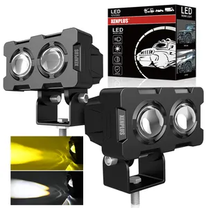 Xenplus-Luz LED de trabajo LW12 para todos los coches, iluminación de trabajo, blanca, ámbar, 12V, Universal, Prius 2007, 20, 8, 2021, 2023