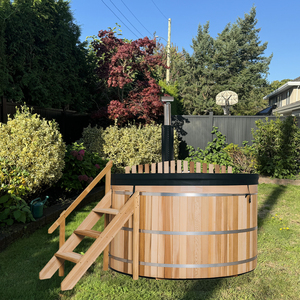 Bain à remous extérieur au feu de <span class=keywords><strong>bois</strong></span> design moderne poêle à <span class=keywords><strong>bois</strong></span> familial portable pour 6 personnes bain à remous piscine pour une utilisation saine - Product Image 5