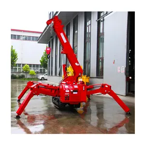 Có thể gập lại mini Spider cần cẩu bánh xích 3ton mini Cần Cẩu Bánh Xích để bán