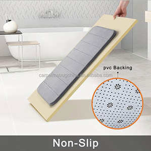 Effen Kleur Waterabsorberende Zachte Aangepaste Logo Voetmat Antislip Pvc Badkamer Vloermat Badmat - Product Image 2