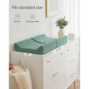 Cambiador de pañales de 31.25 pulgadas x 16 pulgadas, impermeable, para mesitas de cambio y cómodas, para uso de recién nacidos. - Product Image 1