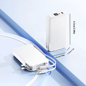 ปลั๊กไฟ AC แบบสามในหนึ่งเดียว ชาร์จเร็ว 22.5w สายเคเบิลในตัว 10,000 MAH พาวเวอร์แบงค์ แหล่งจ่ายไฟมือถือ - Product Image 4