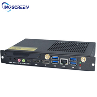 Mini PC OPS Personalizado Intel Core I3/I5/I7 16GB DDR4 SSD DC 12V-19V VGA Sin Ventilador Carcasa de Aleación de Aluminio Nuevo Enchufe AU/JP/US/EU