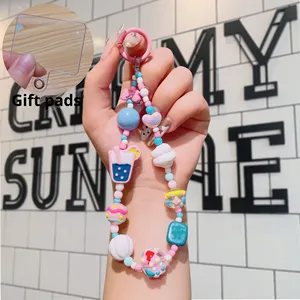 Neue Niedliche Handbemalte Bubble-Tea-Handykette Exquisites Kleines Geschenk Materialtasche Dekoration Acryl-Armband - Product Image 4