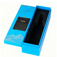 Boîte à vin d'emballage en carton personnalisé noir cadeau en ligne de luxe de qualité supérieure