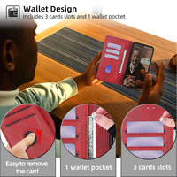 Étui de téléphone à rabat magnétique en cuir PU effet peau avec emplacements pour cartes pour Samsung Galaxy S26 Ultra S25 S24 Plus S23 S22 FE