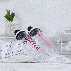 Botella de Agua de Plástico Transparente con Tapa de Rosca, Libre de BPA, Diseño Minimalista Ecológico para Correr, Acampar, Viajar, Uso Deportivo para Adultos - Product Image 4