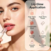 Baume à lèvres liquide végétalien sans cruauté animale au peptide, au beurre de karité et à la vitamine E, hydratant longue durée, masque pour les lèvres