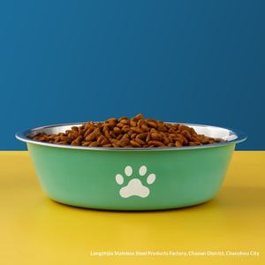 Mangkuk Makanan Kucing Anti Selip dari Stainless Steel 4 Warna Ramah Kumis untuk Anak Kucing - Product Image 2