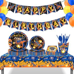 Huancai - Juego <span class=keywords><strong>de</strong></span> Vajilla Desechable <span class=keywords><strong>de</strong></span> Papel para Fiestas <span class=keywords><strong>de</strong></span> Dardos, Platos, Vasos y Servilletas con Diseño <span class=keywords><strong>de</strong></span> Zona <span class=keywords><strong>de</strong></span> Batalla, para Decoración <span class=keywords><strong>de</strong></span> Fiestas <span class=keywords><strong>de</strong></span> Cumpleaños Infantiles - Product Image 6