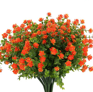 Fleurs artificielles fausses plantes d'extérieur, arbustes verts imitation plastique, décoration extérieure de maison de porche de jardin - Product Image 4