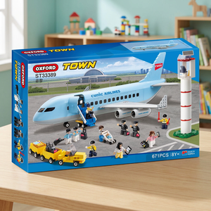 Oxford Town <b>Airport</b> Building Blocks Set 671Pcs 8Y+ Airplane Model <b>Toy</b> For Kids Construction Playset - Product Image 3