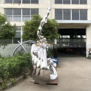 Escultura Abstracta Moderna de Acero Inoxidable 3D LL321 para Decoración Exterior de Grandes Centros Comerciales - Product Image 6