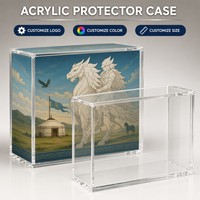 Étui de protection en acrylique imprimable résistant aux rayures, boîtier transparent de haute qualité pour l'affichage d'œuvres d'art et d'artisanat