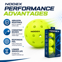 Balle de pickleball conforme USAPA à 40 et 26 trous, disponible en moulage par injection et par rotation |   Commandes OEM et en gros bienvenues