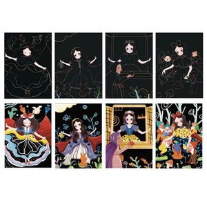 Libro da Disegno per Bambini Elsas con Carta Magica Nera per Graffiare e Colorare, Effetto Arcobaleno - Product Image 6