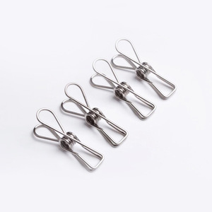 Pinces à linge en acier inoxydable, forme rectangulaire, antirouille, pour vêtements et buanderie - Product Image 3