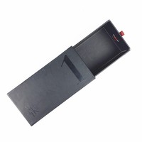 Boîte à tiroir coulissant en carton rigide avec logo argenté en relief imprimé sur mesure pour l'emballage de lunettes de soleil, de montres et de cadeaux