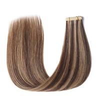 Extensions de cheveux humains Remy 100% à clipser, invisibles, sans couture, double face, 50g/paquet, couleur piano, mèches balayage pour usage en salon