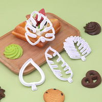 Nouveau produit 2019 Dropshipping DIY Outils de pâtisserie de simulation Ensemble de cuisine 4 pièces Moule à feuilles tropicales