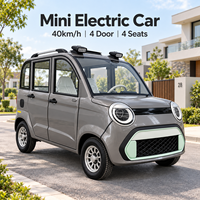 Kendaraan Listrik Mini 4 Roda Kabin Tertutup 4 Kursi Kecepatan Rendah