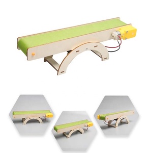 Jouets à tige convoyeur ceinture électrique Science <span class=keywords><strong>expérience</strong></span> ensemble bois Science jouet bricolage <span class=keywords><strong>expérience</strong></span> <span class=keywords><strong>scientifique</strong></span> pour filles garçons - Product Image 2