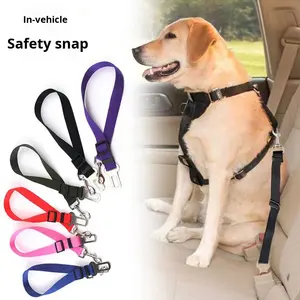 Evcil Hayvan Emniyet Kemeri Araba Köpek Polyester Ayarlanabilir Köpek Kedi Güvenlik İpi Tasması - Product Image 2