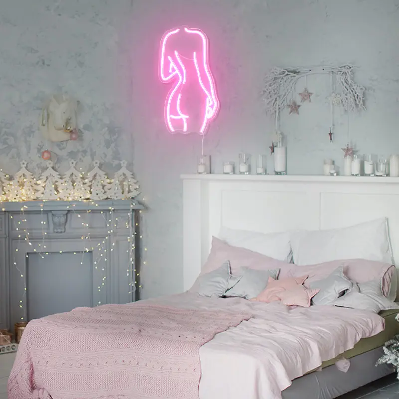 Wall Sign Art Decorative Signs Sexy Naked Lady Neon Signs Neon Words for Home Bedroom