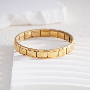 Modular Bracelet Stainless Steel Square Elastic Splicing Titanium Steel Smooth Finish Unisex Gift Jewelry - Product Image 2