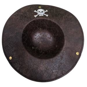 Sombrero Tricorne Pirata Vintage de Piel Sintética con Estampado de Calavera, Personalizable para Viajes y Fiestas, Disfraz Unisex para Adultos para las Cuatro Estaciones - Product Image 4