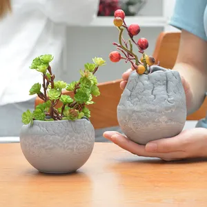 Greenship Handmade Noble And Elegant Indoor Small Resin Succulent Flower Pots