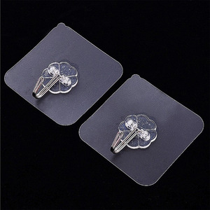 Crochets muraux carrés transparents en plastique robuste de haute qualité <span class=keywords><strong>pour</strong></span> salle de bain, chaussures et vêtements – Vente en gros usine - Product Image 1