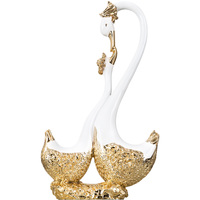 Figurine canard en résine, figurines mère et fils, objets centrales de table décoratifs