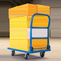 Carretilla de Plataforma Plegable de Acero con Cuatro Ruedas y Capacidad de 150/300/500/800 kg para Almacén, OEM