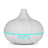 Diffuseur d'arômes portable en forme d'oignon 550 ml, effet bois, avec télécommande, diffuseur d'huiles essentielles LED, humidificateur d'air domestique
