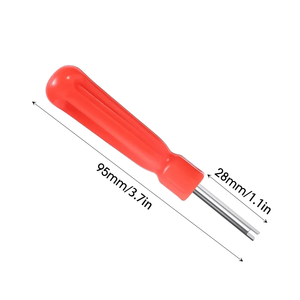 Universal Schrader Valve Core Remover Tool, Single Head Plastic Tire Repair <strong>Wrench</strong> for Car Bike Motorcycle Red - Product Image 3