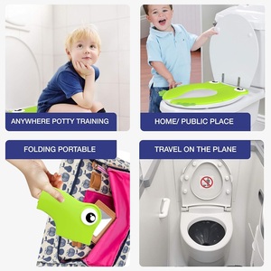 2024 SUNNUO nuevo <span class=keywords><strong>asiento</strong></span> plegable de alta calidad con diseño de rana para bebé, <span class=keywords><strong>asiento</strong></span> de inodoro para niños, <span class=keywords><strong>asiento</strong></span> plegable para orinal para niños pequeños - Product Image 6