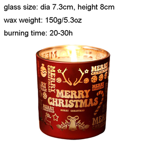 เทียนหอมจากขี้ผึ้งถั่วเหลือง ดีไซน์คริสต์มาสแบบนอร์ดิก รับทำโลโก้ตามสั่ง สำหรับเทศกาลทางศาสนา วันขอบคุณพระเจ้า คริสต์มาส ดีวาลี วันพ่อ - เป็นมิตรกับสิ่งแวดล้อม - Product Image 2