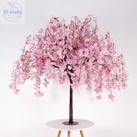 Meilleures ventes Arbre de cerisier artificiel blanc tombant de 1,2 m 1,5 m Centre de table de mariage Arbre de fleurs décoratif