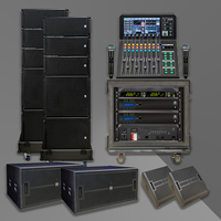 Sistema de Altavoces Line Array LS3 KSL(1) Mono de 8 Ohmios de Impedancia, Pasivo, Impermeable para Exteriores, con Caja de Madera y 700W